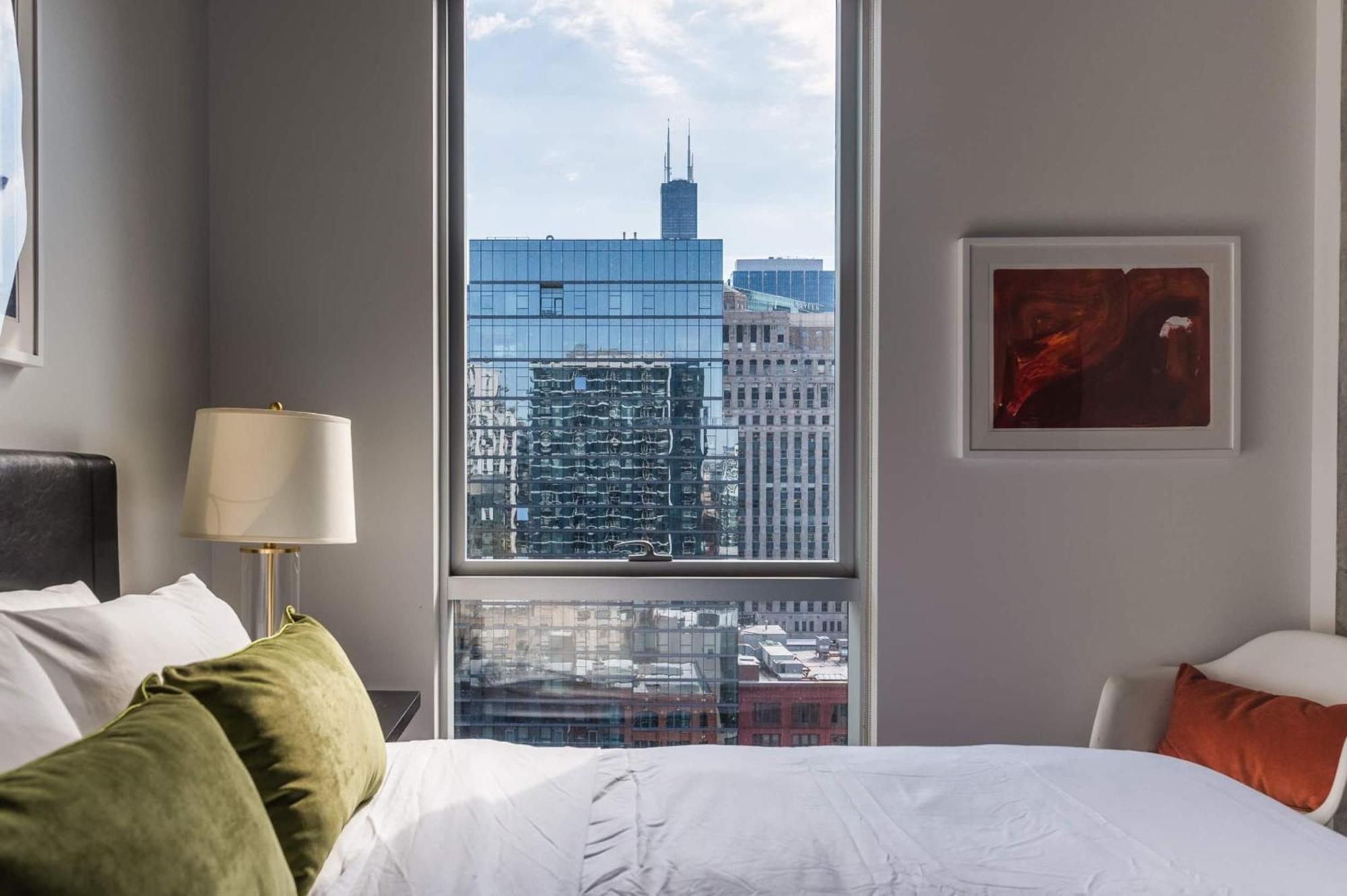 شيكاغو 2Br Elegant Premium Suite With Balcony & Sweeping City Views المظهر الخارجي الصورة