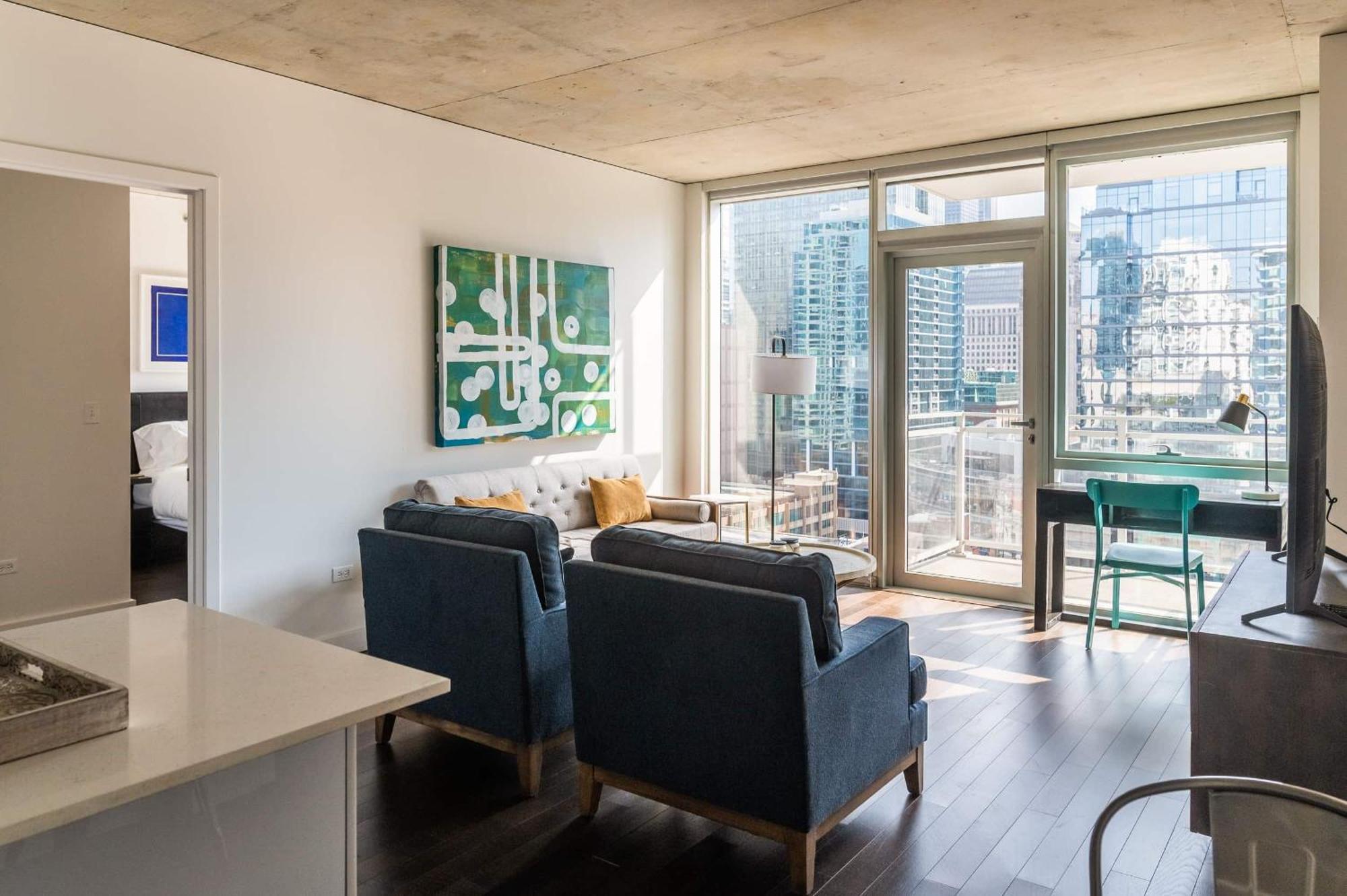 شيكاغو 2Br Elegant Premium Suite With Balcony & Sweeping City Views المظهر الخارجي الصورة